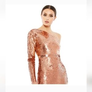 Mac Duggal Elegant Sequin One-Shoulder Dress